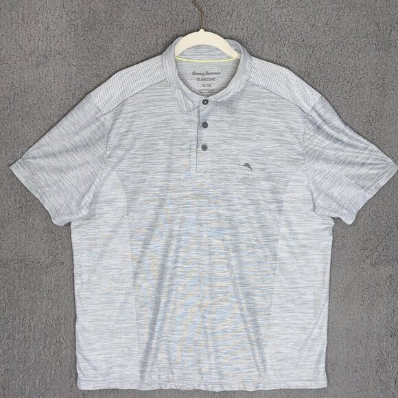 Tommy Bahama Other - Tommy Bahama IslandZone Polo Shirt Mens XL Gray Solid Short Sleeve
